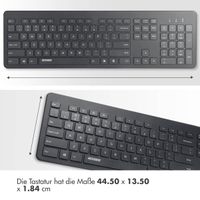Accezz Premium Desktop QWERTY Bluetooth-Tastatur - Schwarz