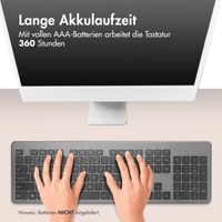 Accezz Premium Desktop QWERTY Bluetooth-Tastatur - Grau