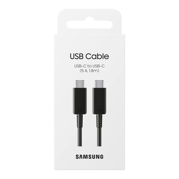Samsung Original USB-C-zu-USB-C-Kabel - 5 A - 1,8 Meter - Schwarz