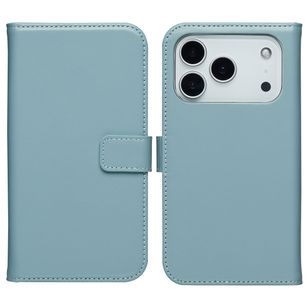 Selencia Echtleder Klapphülle Apple iPhone 17 Pro Max - Air Blue