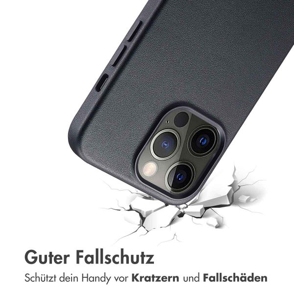 Accezz MagSafe Leather Backcover Apple iPhone 13 Pro - Onyx Black