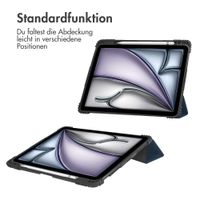 Accezz Rugged Trifold Klapphülle Apple iPad Air 11 Zoll (2026) M4 / (2025) M3 / (2024) M2 / Air 5 (2022) / Air 4 (2020) - Dunkelblau