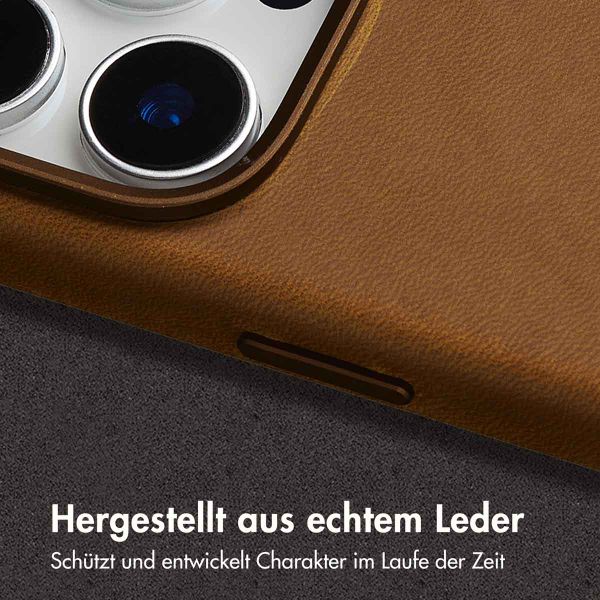 Accezz Vintage Leather Magsafe Backcover Apple iPhone 16 Pro Max - Tabacco Cognac