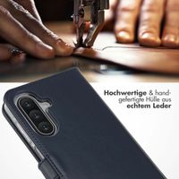 Selencia Echtleder Klapphülle Samsung Galaxy A18 (4G) / A17 (4G/5G) - Blau