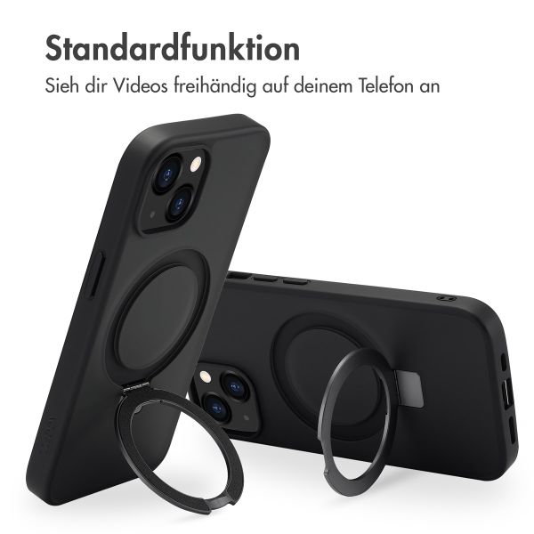 Accezz Ring Stand Backcover mit MagSafe Apple iPhone 13 - Schwarz
