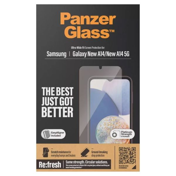 PanzerGlass Refresh Ultra-Wide Fit Anti-Bacterial Screenprotector inkl. Applikator Samsung Galaxy A15 (5G)