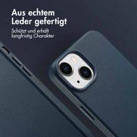 Accezz MagSafe Leather Backcover Apple iPhone 14 - Nightfall Blue