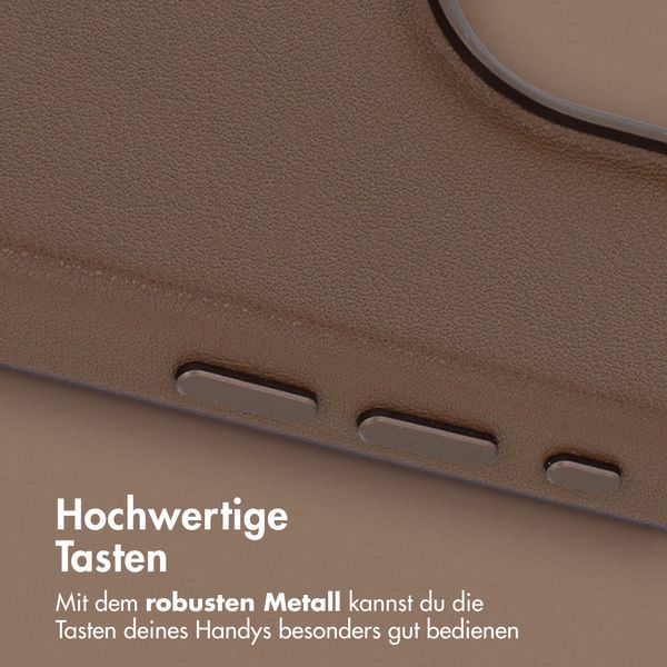 Accezz MagSafe Leather Backcover Apple iPhone 15 Pro - Kaffeebraun