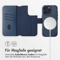 Accezz 2-in-1 Klapphülle aus Leder mit MagSafe Apple iPhone 16 Pro - Nightfall Blue