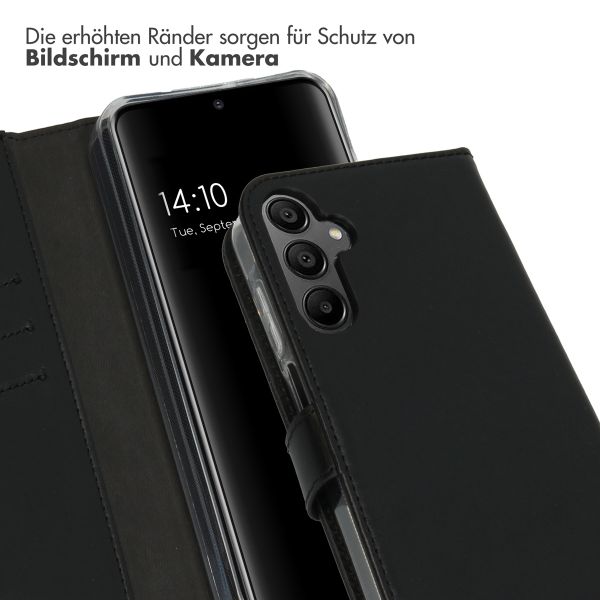 Selencia Echtleder Klapphülle Samsung Galaxy A15 (5G/4G) - Schwarz