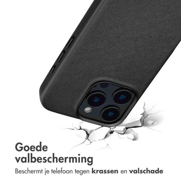 Accezz Echtleder Hülle + MagSafe Wallet Apple iPhone 16 Pro Max - Onyx Black