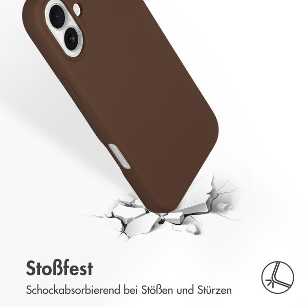 Accezz Liquid Silikoncase mit MagSafe Apple iPhone 16 - New Tea Brown