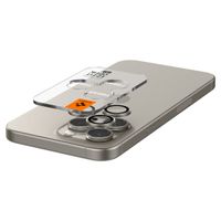 Spigen Optik Pro EZ Fit Lens Protector 2er-Pack Apple iPhone 16 Pro (Max) / 15 Pro (Max) - Titanium