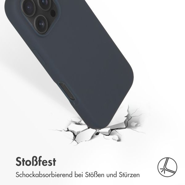 Accezz Liquid Silikoncase mit MagSafe Apple iPhone 16 Pro - Dunkelblau