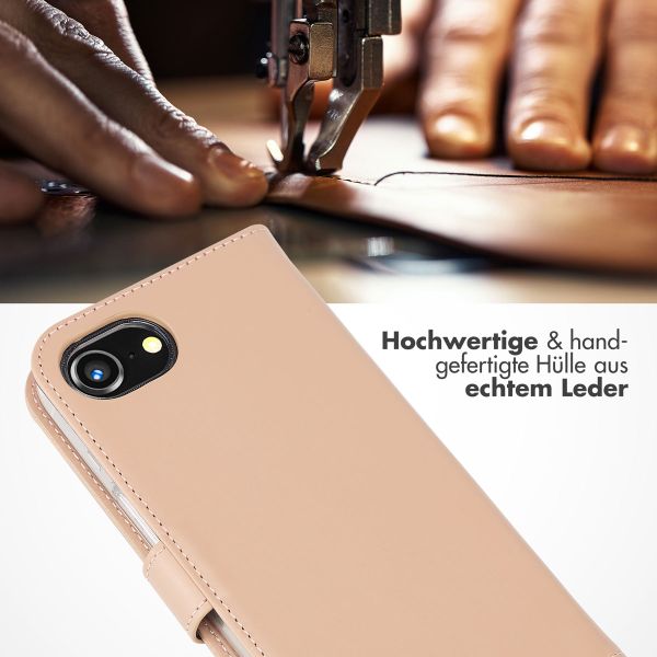 Selencia Echtleder Klapphülle Apple iPhone 17e / 16e - Dusty Pink