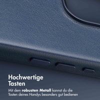 Accezz MagSafe Leather Backcover Apple iPhone 16 Pro - Nightfall Blue