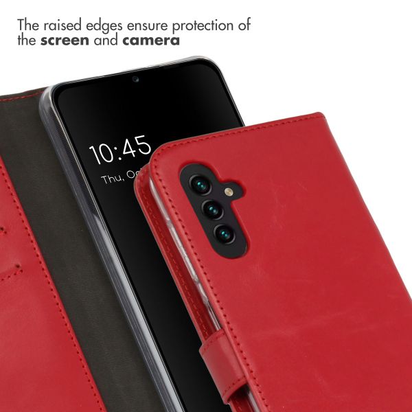 Selencia Echtleder Klapphülle Samsung Galaxy A13 (5G) / A04s - Rot