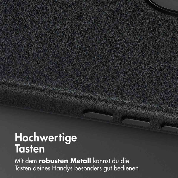Accezz MagSafe Leather Backcover Apple iPhone 17 - Onyx Black