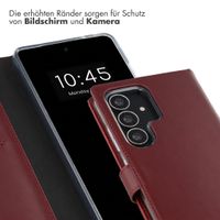 Selencia Echtleder Klapphülle Samsung Galaxy S25 Ultra - Burgundy