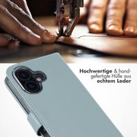 Selencia Echtleder Klapphülle Apple iPhone 16 - Air Blue