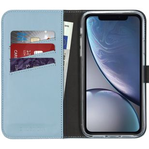 Selencia Echtleder Klapphülle Apple iPhone Xr - Air Blue