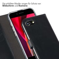 Selencia Echtleder Klapphülle Apple iPhone 17e / 16e - Schwarz