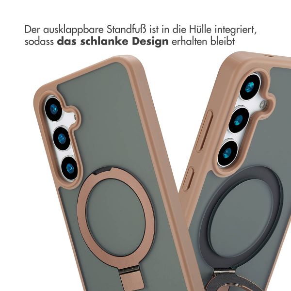 Accezz Ring Stand Backcover mit MagSafe Samsung Galaxy S24 Plus - Braun