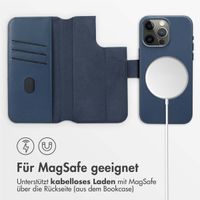 Accezz 2-in-1 Klapphülle aus Leder mit MagSafe Apple iPhone 15 Pro Max - Nightfall Blue
