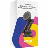Accezz Handyhalterung für das Auto - MagSafe - Kabelloses Ladegerät - Universell - Armaturenbrett und Windschutzscheibe - Schwarz