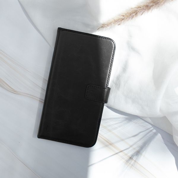 Selencia Echtleder Klapphülle Samsung Galaxy S21 Plus - Schwarz