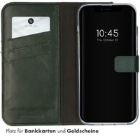 Selencia Echtleder Klapphülle Apple iPhone 14 Plus - Grün