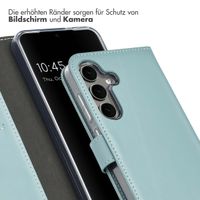 Selencia Echtleder Klapphülle Samsung Galaxy S25 - Air Blue