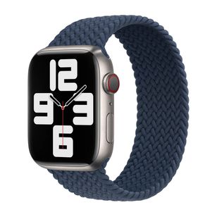 Apple Geflochtenes Solo Loop für  Apple Watch | 38/40/41/42 mm - Größe 9 - Abyss Blue
