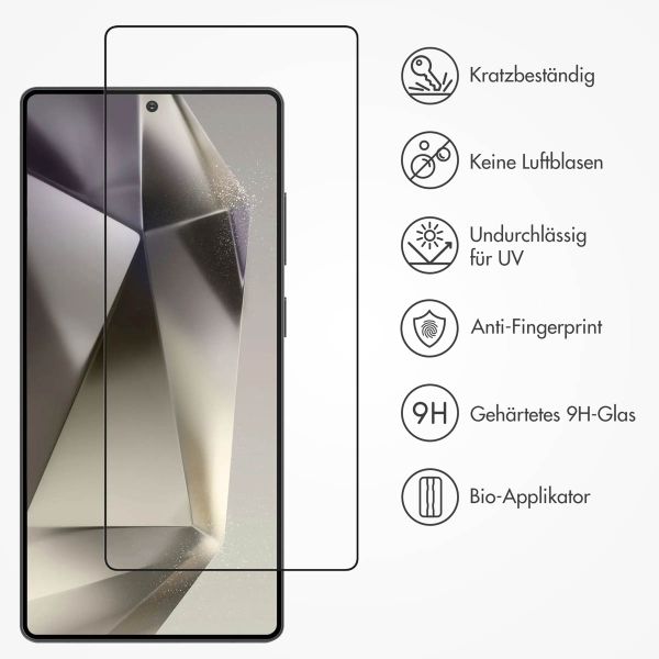 Accezz Vollflächige Schutzfolie aus gehärtetem Glas mit Applikator Samsung Galaxy S25 Ultra
