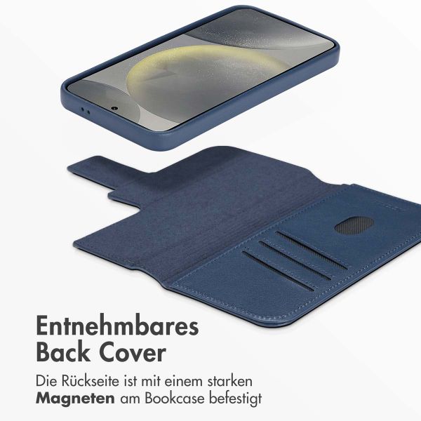 Accezz 2-in-1 Klapphülle aus Leder mit MagSafe Samsung Galaxy S24 - Nightfall Blue