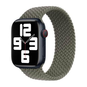 Apple Geflochtenes Solo Loop für  Apple Watch | 38/40/41/42 mm - Größe 9 - Olive