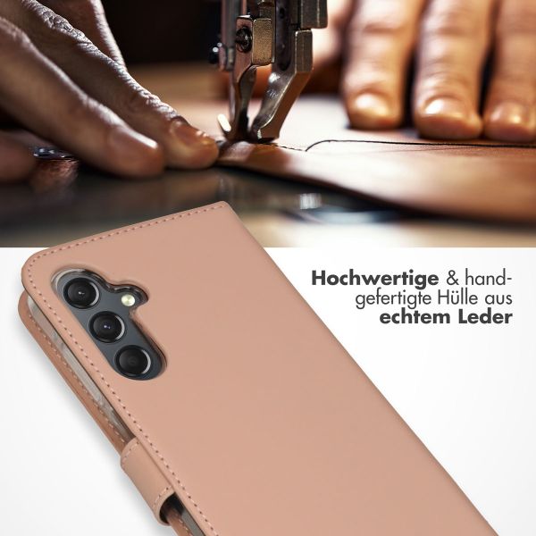 Selencia Echtleder Klapphülle Samsung Galaxy A25 (5G) - Dusty Pink