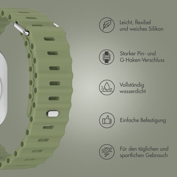 Accezz Ocean Armband für Apple Watch | 44/45/46/49 mm - Khaki