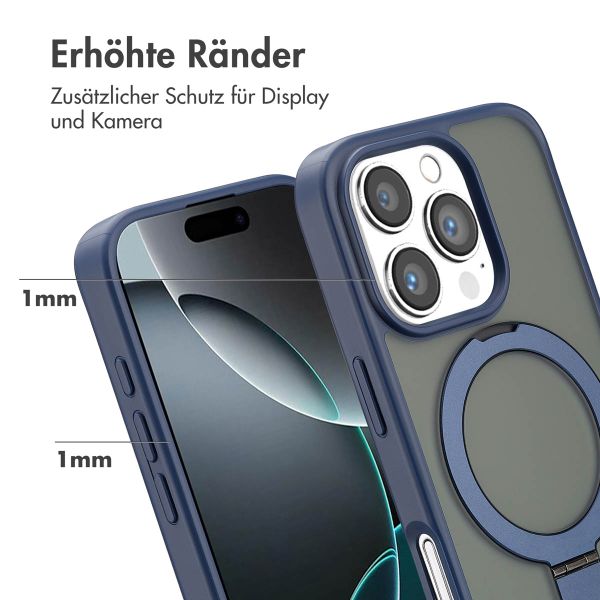 Accezz Ring Stand Backcover mit MagSafe Apple iPhone 16 Pro - Blau