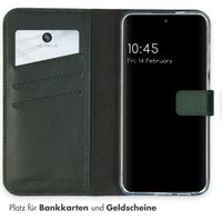 Selencia Echtleder Klapphülle Samsung Galaxy S24 - Grün