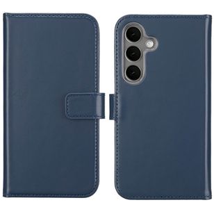 Selencia Echtleder Klapphülle Samsung Galaxy S25 Plus - Blau