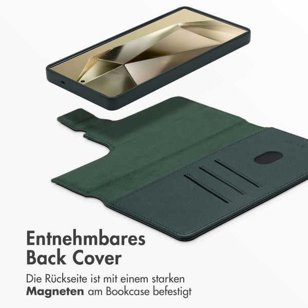 Accezz 2-in-1 Klapphülle aus Leder mit MagSafe Samsung Galaxy S25 Ultra - Cedar Green