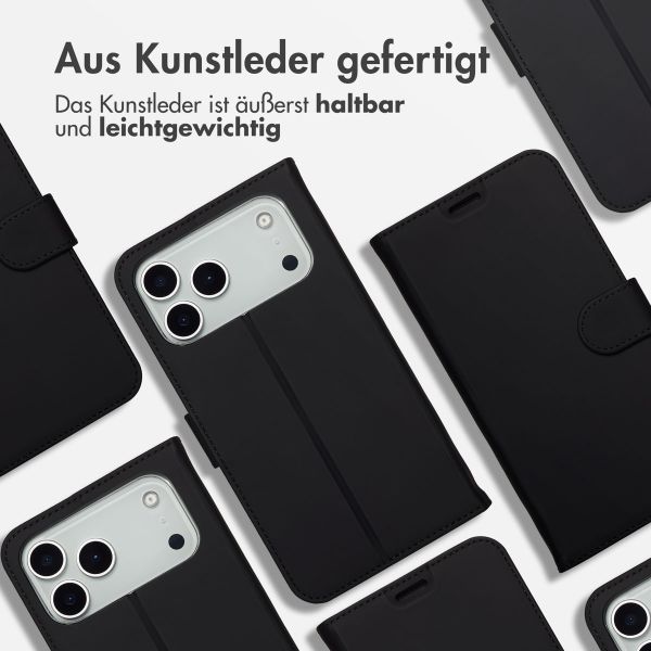 Accezz Wallet TPU Klapphülle Apple iPhone 17 Pro Max - Schwarz