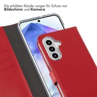 Selencia Echtleder Klapphülle Samsung Galaxy A26 - Rot