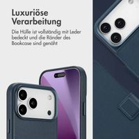 Accezz 2-in-1 Klapphülle aus Leder mit MagSafe Apple iPhone 17 Pro Max - Nightfall Blue