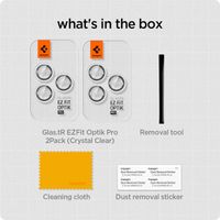 Spigen GLAStR Optik Camera Lens Protector - Kamerainsel-Schutz (2er-Pack) Apple iPhone 15 Pro / 15 Pro Max - Transparent