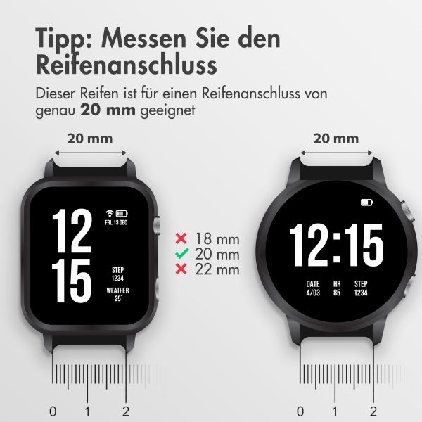 Accezz Steel Band für das  Samsung Galaxy Watch 4 / 5 / 6 / 7 / FE (20 mm) - Silber