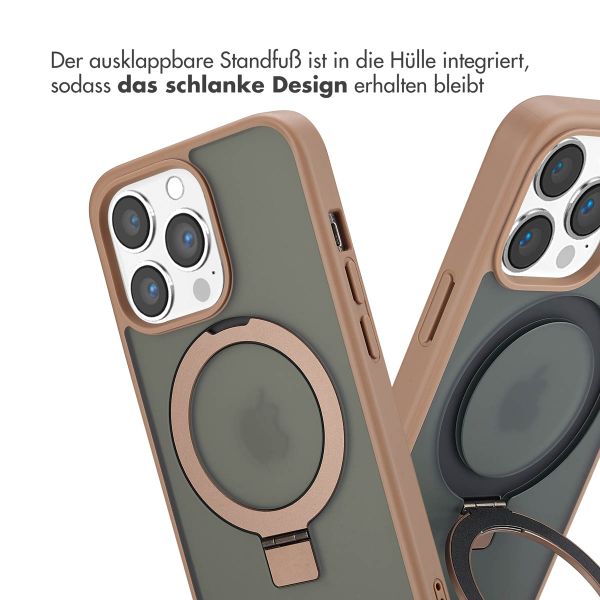 Accezz Ring Stand Backcover mit MagSafe Apple iPhone 13 Pro - Braun