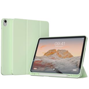Accezz Smarte Klapphülle aus Silikon Apple iPad Air 11 Zoll (2026) M4 / (2025) M3 / (2024) M2 / Air 5 (2022) / Air 4 (2020) - Hellgrün