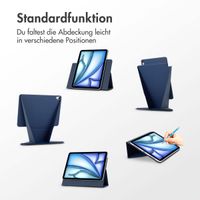 Accezz High Stand tablet case Apple iPad Air 11 Zoll (2026) M4 / (2025) M3 / (2024) M2 / Air 5 (2022) / Air 4 (2020) - Dunkelblau